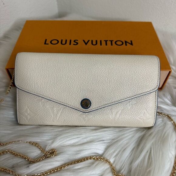 💯Authentic Louis Vuitton Ivory Empreinte Sarah Long Wallet-DIY WOC 🍀 - Picture 6 of 16